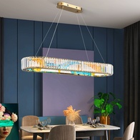 Люстра подвесная, золото, ПММА, RIVEN 100*10 металл, LED.