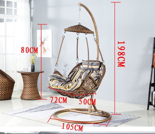 Подвесное кресло из ротанга Jiafeng