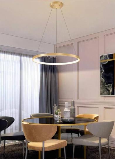 Люстра подвесная, медь, ПММА, WILLOW 40*2 металл, LED.