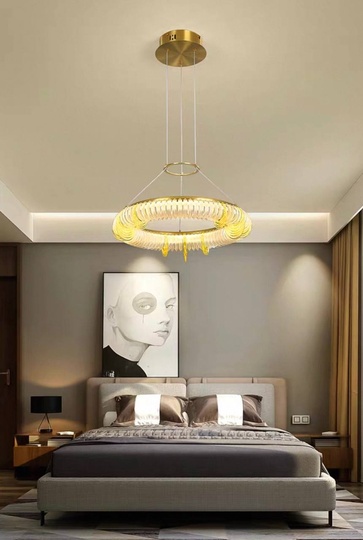 Люстра медная Elyvrin, металл, 85*12 см, светодиодная, LED