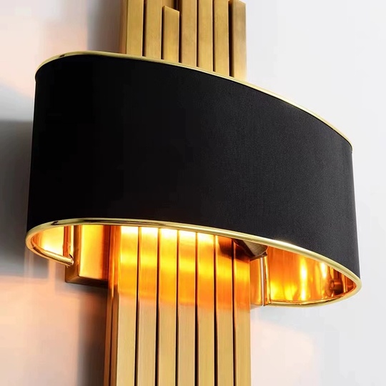 Настенный светильник черно-золотой KOLTER, Бра, 30*55, металл, Е14.