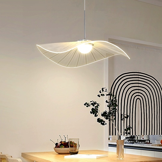 Люстра подвесная, серебро, ПММА, BENWICK 50*20, металл, LED.