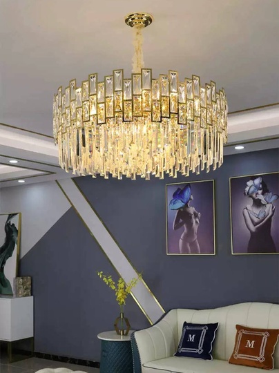 Люстра BACI 60*30 золото, стекло, металл, Е14.