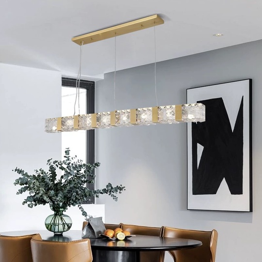 Светильник подвесной медный Ebrioux, медь, трос 100 см, 100*10 см, G9