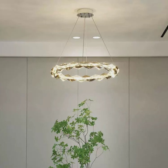 Люстра подвесная, медный, кристалл, AYSE 60*60, металл, LED.