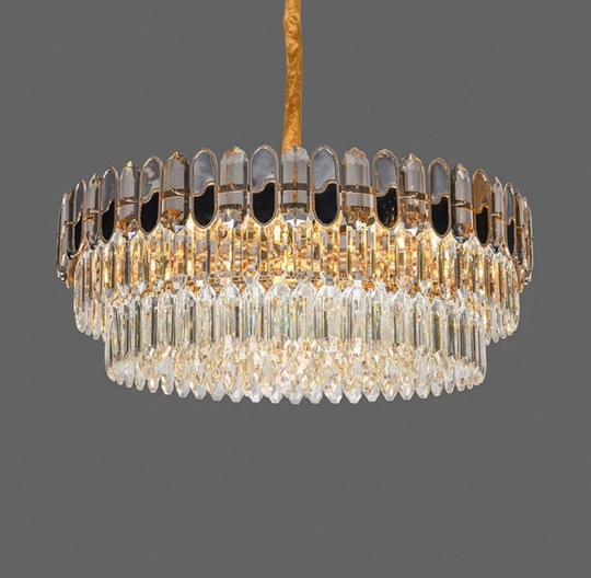 Люстра подвесная, дымчатый, медный, стекло, AYHAN 100*35, металл, E14.