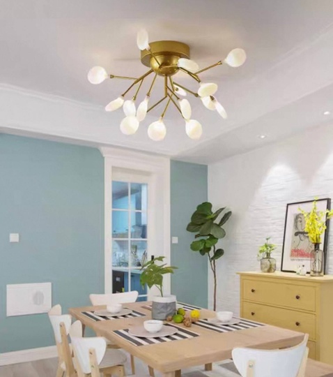 Люстра золотая Mira металл, 39*33 см, G4