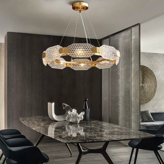 Светильник подвесной бронза Airquix, металл, стекло, трос 100 см, 50*15 см, G9