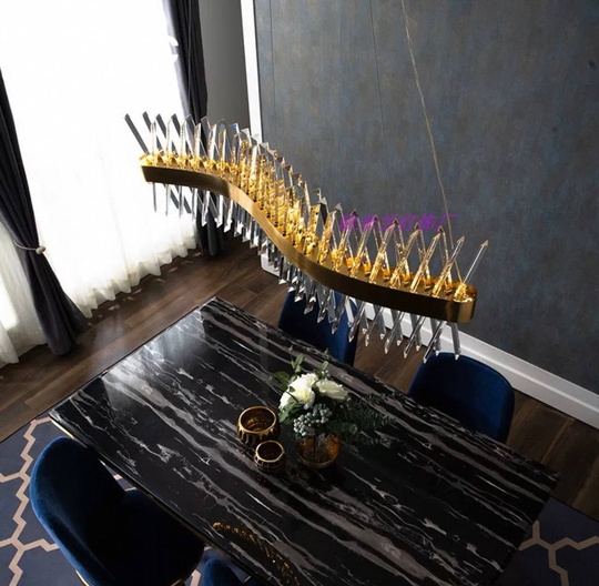 Люстра подвесная, медный, стекло, STYLISH 100*35, металл, LED.