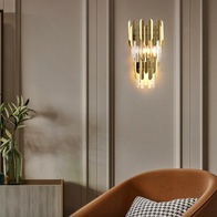 Настенный светильник, БРА ZACH 30*60, золото, металл, Е14.