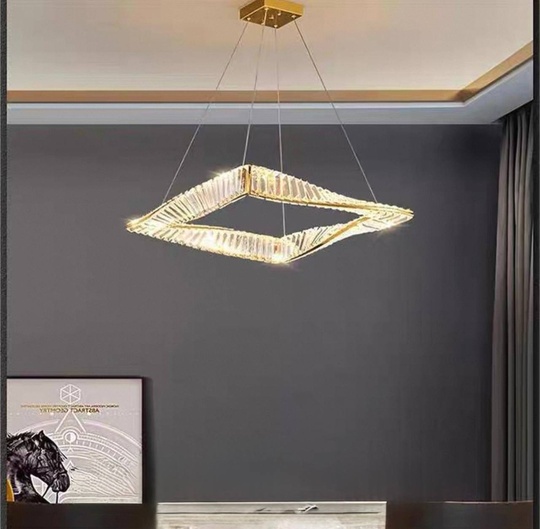 Люстра подвесная, бронза, хрусталь, NOAH 58*52 металл, LED