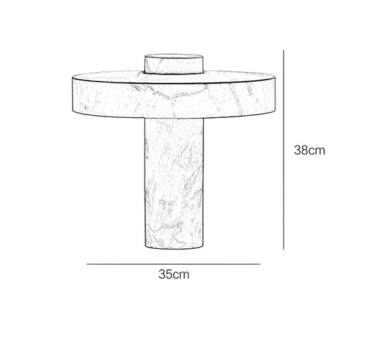 Настольная лампа мрамор MARBLE 36*39 см, светодиодная, имитация мрамора