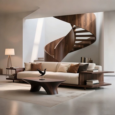 Прямой диван Grace темный орех, ткань, 260*85*80 см