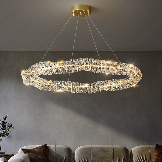 Люстра подвесная, хром, кристалл, WENDY 100*12, металл, LED.