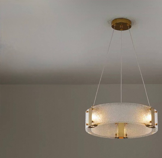 Люстра подвесная, золото, стекло, CHAIM 60*10, металл, LED