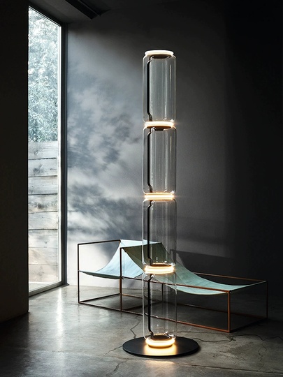 Торшер черный Elumine, 28*28*128 см, LED, Е27, металл, 20 Вт