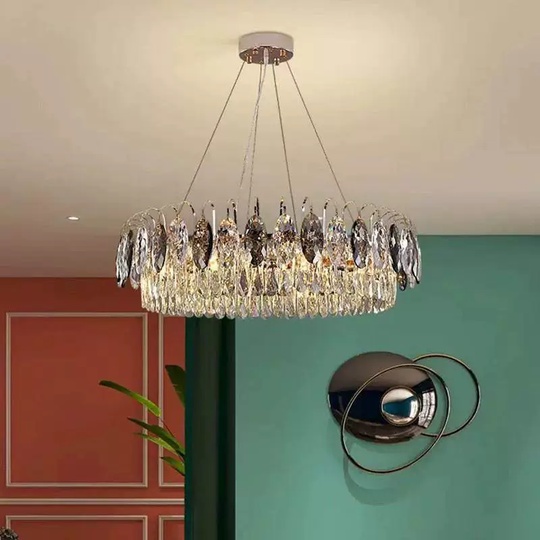 Подвесной светильник BURAK 80*20, золотой, кристалл, металл,  LED.