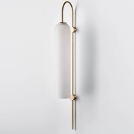 Настенный светильник GORO, Бра,  20*80, белый, золото, металл, Е27.