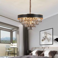 Люстра подвесная ALA 50*30 золото, кристалл, металл, Е14.