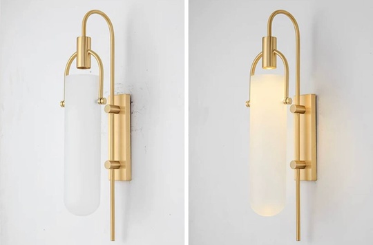 Настенный светильник, БРА DIRENC 21*65, бронза, металл, LED.