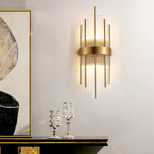 Настенный светильник FRANCES, Бра, 22*60, золотой, металл, Е14.