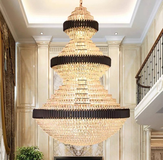 Люстра подвесная, золото, хрусталь, BUSTER  100*150 металл, E14.