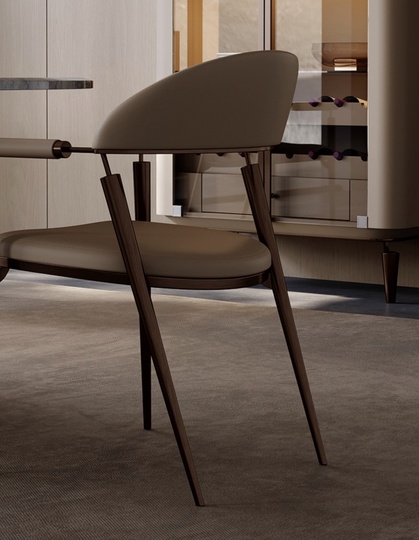 Стул обеденный для кухни, 50*78*56 см, кожа, молочный, итальянский