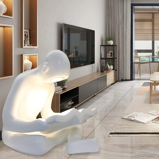 Торшер белый Reader, 90*90*100 см, LED, 7 Вт, смола, стекловолокно