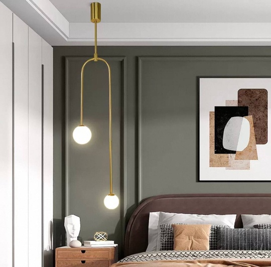 Светильник потолочный, золотой,  Elurox, металл, 23*150 см, G9