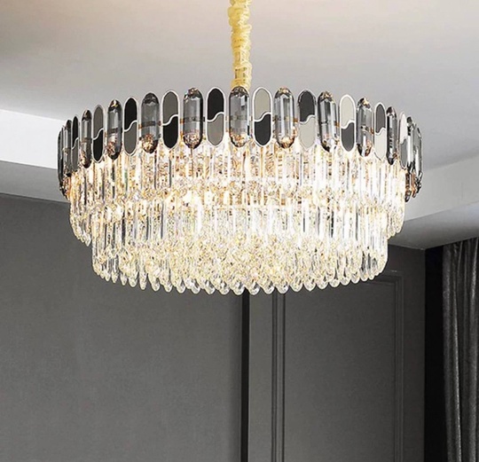 Люстра подвесная, дымчатый, медный, стекло, AYHAN 100*35, металл, E14.