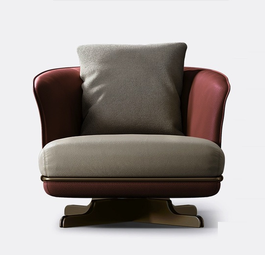 Дизайнерское кресло Nima, тёплый бордово-коричневое, 81*95*74 см, итальянский стиль