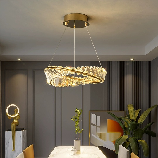 Люстра подвесная, золотой, кристалл, GLAMOROUS 80*10, металл, LED.