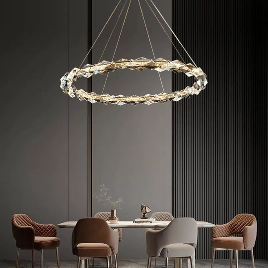 Люстра подвесная, медный, кристалл, AYSE 40*60, металл, LED.