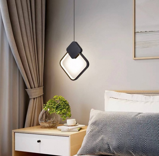 Светильник потолочный, черный, Alunexa, металл, 24*28 см, светодиодная, LED