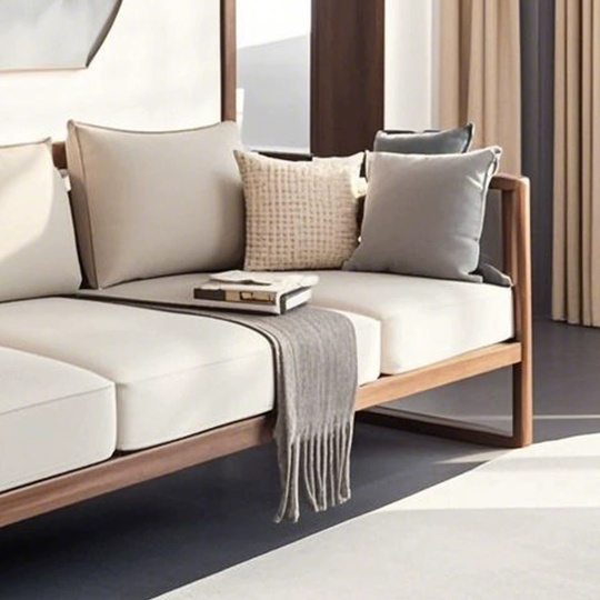 Прямой диван Ella ясень, ткань, 240*85*80 см