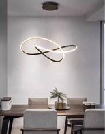 Люстра подвесная, черный, ПММА, JOSEPH BLACK 50*120, металл, LED