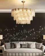 Люстра подвесная, медь, стекло, DOGU 80*50, металл, Е14.