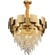 Люстра подвесная золотая Alvirox, металл, хрусталь, 78*58 см, E14