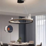 Люстра подвесная, черный, ПММА, CHAD BLACK 60*20, металл, LED