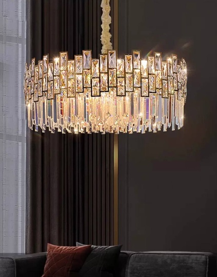 Люстра BACI 80*30 золото, стекло, металл, Е14.