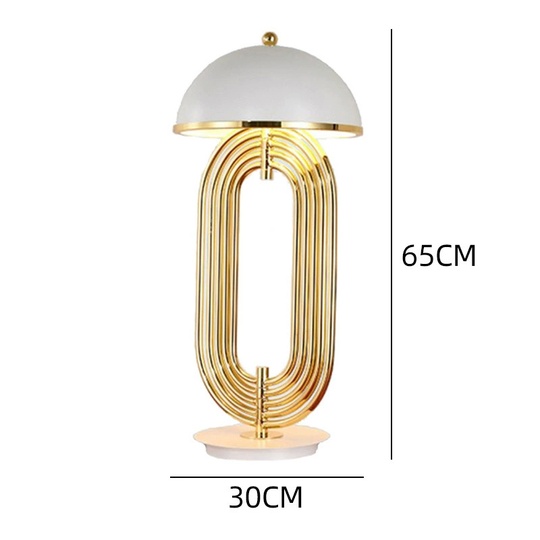 Настольная лампа KENZIE  30*65, белый, металл,  стекло, Е27.