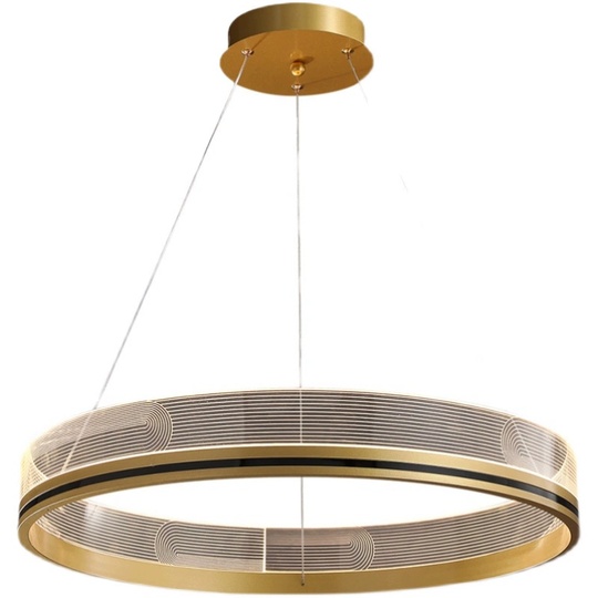 Люстра подвесная, золото, ПММА, MYLES GOLD 60*7, металл, LED