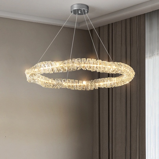 Люстра подвесная, хром, кристалл, WENDY 100*12, металл, LED.