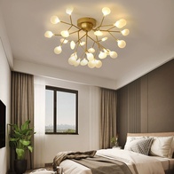 Люстра золотая Mira металл, стекло матовое, 88*57 см, G4