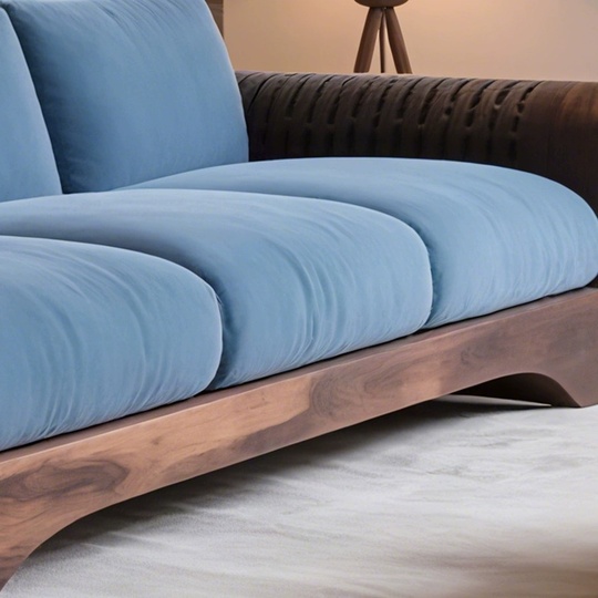 Прямой диван Frances темный орех, ткань, дерево 260*90*80 см