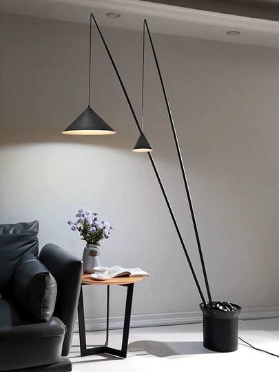 Торшер черный North Vibia, 145*225 см, LED, E27*2, металл, 14 Вт