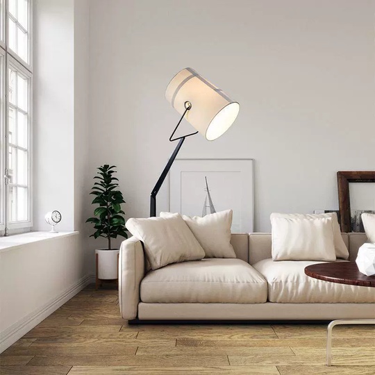 Торшер черно-белый Avelure, 40*40*185 см, LED, Е27, металл, 30 Вт