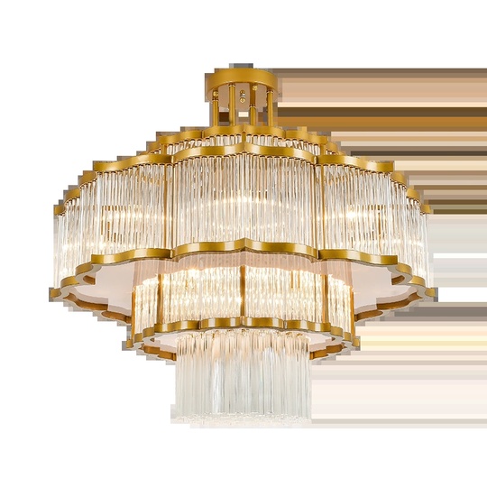 Люстра подвесная, золотой, стекло, AYDA 80*60, металл, E14.