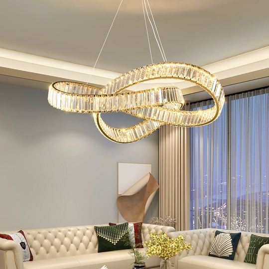 Люстра подвесная, медный, кристалл, AYSEGUL 60*28, металл, LED.