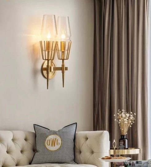 Настенный светильник бронза SAMMY, Бра 12*41, медь, LED.